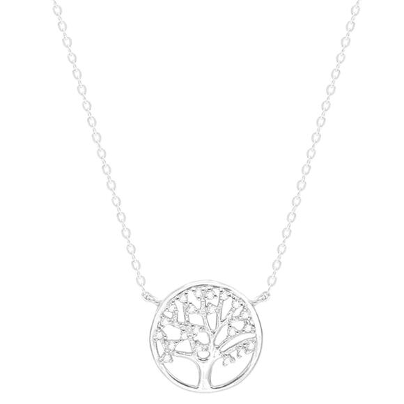 Tree of Life, Dainty Tree of Life Necklace 925 Sterling Silver Necklace - Picture 1 of 2